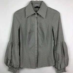 BeBe | Bubble Sleeve Striped Business Top | S